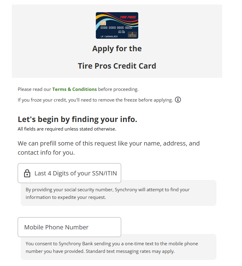 How to Apply for Tire Pros Preferred Customer Credit Card